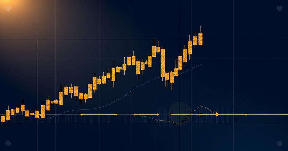 Gold candlestick chart with trendlines on a dark panel illustrating technical analysis basics